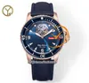 Fifty Fathoms Real Tourbillon 8 Jours Automatic Mens Watch YSF 5025-36B40-O52A Rose Gold Dial Sail-Canvas Strap Super Edition Reloj Hombre Montre PureTime