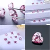 Losse edelstenen groothandelsprijs per karaat roze hartvorm 3ex vvs moissaniet diamant edelsteen h1015 drop levering sieraden dhjs4