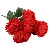 Kwiaty dekoracyjne 1PC sztuczna ofiara kwiatowa Chrysantemum Bud Decorations Akcesoria