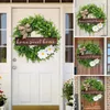 Decorative Flowers Christmas Wall Decorations Wreath Small Fresh Nameplates Artificial Round Garland Door Hangers