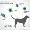 Dog Collars Leashes Dog Collars Leashes Pet Cat Flea And Tick Collar For Effective Protection 8 Month Deworming Anti-Mosquito Insect Dhtbp