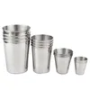 Tasses 30/70/180 / 320 ml Mini verres en acier inoxydable en métal tasse de bière de bière pour les accessoires de cuisine portable pour une boisson à l'orchestre 1pc 240417