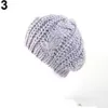 Berets Femmes Sweet Crochet Couleur solide Couleur Beret Artiste Baggy Boneie Hiver Hat Gift D24417