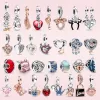 925 Sterling Silver Fit Women Charms Bracelet Perles Charm Jewelry Mother Love Gift