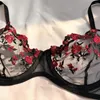 Behbels bloemen Ropa Intima de Mujer Lenceria vrouwen lingerie set sexy exotisch zie door beha en panty sets borduurwerk tangas -slips