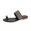 Sandálias de chinelas deslizantes sandálias femininas saltos baixos de verão ao ar livre preto marrom sapatos brancos de festa tamanhos 36-42 2024 frete grátis