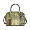 Tasche Form Vintage Erste Schicht Kuh Leder Frauen 2024 Alligator Luxus Handtasche Freizeit große Kapazität Lady -Umhängetaschen