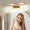 Настенная лампа мантолит современный тусый зеркал ванная комната для ванной комнаты для домашнего декора латунная спальня столовые светодиодные светильники 3000k 8w