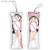Keychains Lanyards Hachikuji Mayoi mini Chains clés Dakimakura Couvreur de trèfle Anime Body Mini Pillow Pendant Cadeaux mignons Y240417