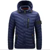 Jaqueta de pedra ilha de alta qualidade Winter Men Jacket Outdoor Casual Sports Designer Down Jackets à prova de vento masculino feminino Parker Coat Hood Capas clássicos quente W33