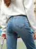 Женские джинсы Классическая высокая талия старинная женщина -лодыжка.