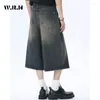 Frauen Shorts Retro großer Denim Unisex Style Wide Leg Capris Vintage Street Sommer Frauen hohe Taille losen Kurzjeans 5xl