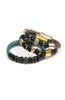 Jewelry Men Irregular Geometric Faced CZ Rivet Bracelets Stainless Steel Clasp Cowhide Leather Bracelet For Women1905565