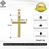 Rinntin 925 Sterling Silver Simple Cross Pendant For Women Men Pure Silver Fashion Christian Religious Jewelry Chain Gift SNMN01 240409