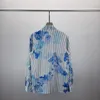 メンズデザイナーシャツブランド服の男性長袖フラワープリントドレスシャツヒップホップ高品質のコットントップ＃A13