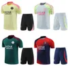 2024 2025 Arsen Real Madrids Paris Futebol Tracksuit de luva curta Treinamento Men and Kids