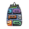 Backpack Student Bag Cartoon Music Analogico registrabile Cassette Parent-Child Coppia Lightweight Laptop