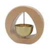 装飾的な置物ワイヤレスドアベルは、ゲストの到着のための魅力的な音を備えた真鍮のベルドアの装飾を備えた日本の木製の風のチャイム