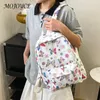 Sacs d'école sacs d'étudiants sacs de sacs d'école imprimer le livre décontracté nylon grande capacité mignonne mode simple floral pour le camping en plein air