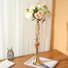 Vases Gold Silver Flower Pillar Candle Holders Road Lead Table Centerpieces For Home Party Birthday Wedding Dinner Decor