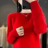 Kadınların Sweaters Sweater Erken Bahar Örme Top Vinn Kaşmir Külot Rahat Gevşek Yuvarlak Boyun Giysileri