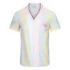 Męskie wydrukowane Casablanca Summer Thin Shirt Casa High Street Shirt T Hawaiian Menprint Krótki swobodny top na plaży