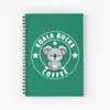 Cartoon Koala Spiral Notebook 120 Páginas Alunos Nota Livros para Notas de Reino