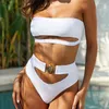 Frauen Badebekleidung Zafille ausschneiden Badeanzug Frauen Schnallen Bikini 2024 Badeanzug Top Strandbadin Damen Damen