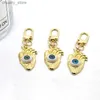 Keychains Lanyards 1Pcs Heart Evil Eye Couple Keychain For Friend Lovers Unique Creative Turkish Lucky Blue Eye Bag Car Airpods Box Key Accessories Y240417