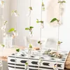 Vasen Glas Vase 1 Saiten mit 8 Mini Flasche Wind Glockenspielstil Nordic Home Decor Blumenpflanze Hydroponic Behälter