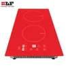 2 Room Induction Cooker Built-in Red Glass Metal Case OEMODM Timer