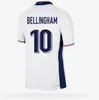 Le New2024 Angleterre Bellingham Sterling Rashford Soccer Jerseys 150 ans 23 24 25 Équipe nationale Toone Football Shirt White Bright Kanesancho Grealish Men Kids Kit