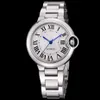 Luxury Womens Automatic Motchical Motchical Mouvement importé Diamond Full en acier inoxydable Sapphire Résistant à 33 mm Watch M236O