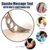 Aço inoxidável Gua Sha Massageador Miofascial Rasper Rasper Ferramenta de Fisioterapia para Face Coloque do ombro do pescoço Músculo Relax 240417