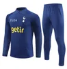 23/24 25 Hot Spurs Soccer Tracksuit Set Treinamento Treinamento 21/22 Jaqueta de futebol de manga comprida Kane