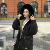 Women's Down 2024 Winter Cotton-Padded Coats Long Thick Warm Parkas Korean Style Loose Heavy Hair Collar Outwear