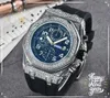 ستة Stiches شهيرة أزياء الزمن الزمنية الساعات أوتومات تاريخ Functonal Clock Clock Japan Quartz Movement Belt Belt President Diamonds Ring Gifts Watch Watch
