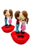 Car Solar Powered lovers toys Automatic shaking head kiss Doll Toy desktop Decor Ornaments decoration3012269