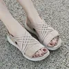 Dress Shoes Summer Fashion Simple Sandals Dameslicht Sportstijl Comfortabele rubberen band Large Zapatos Mujer 2024 TENTENCIA