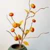 Dekorativa blommor 3 PCS Foam Filler Artificial Pumpkin Branch Thanksgiving Fall Picks Branches Dekorera Tabellens centrum Simulering Bär