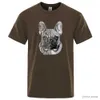 T-shirts masculins French Bulldog Citation mâle imprimé Personnalité Fashion Streetwear Vintage Cool Colon