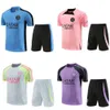 Fotbollströjor Paris Mbappe Football Short Sleeved Training Jersey Set for Adult and Childrens Summer Pre Match Sports Training