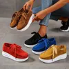 Scarpe casual 2024 Spring Autumn Plus Size-up per le donne Europa America Sneaker traspirabile Sneaker Spesso Non slip