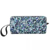 Storage Bags Silver Sequins Glitter Diamond Toiletry Bag Bling Crystal Rhinestone Cosmetic Makeup Organizer Beauty Dopp Kit Case