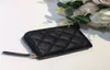 Designer Designer Coin Pulses Black Zipper Pocket Women Clutch Wardents Worth Card Thoughs Fashion Piccole Bag1651299