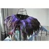 Other Festive Party Supplies 3 Ply Purple Feather Collar Shrug Cape Shawl Shoder Jacket Clothing Patry Cotume6236156 Drop Delivery Dh8Io