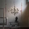 Chandeliers Chrome Led Chandelier Sarfaitti 2097 Suspension Lamp For Restaurant Italian Designer Loft Villa Decor Kitchen Lamps