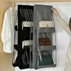 Bolsas de cosméticos 6 bolso de bolso Organizador de armazenamento prateleira multiuso transparente suporte para suspenso para quarto de sala