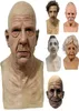 Máscaras de festa Old Man Scary Mask Cosplay Full Head Latex Halloween Horror Masquerade Capfeta decor6617125