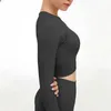 Women's Tracksuits Fitness Yoga Set Sports Seamless Sportswear Crop Top Long Sleeve Leggings Shorts Suit Workout Gym Women Outfit Clothes 2/3/5 PcsL2403